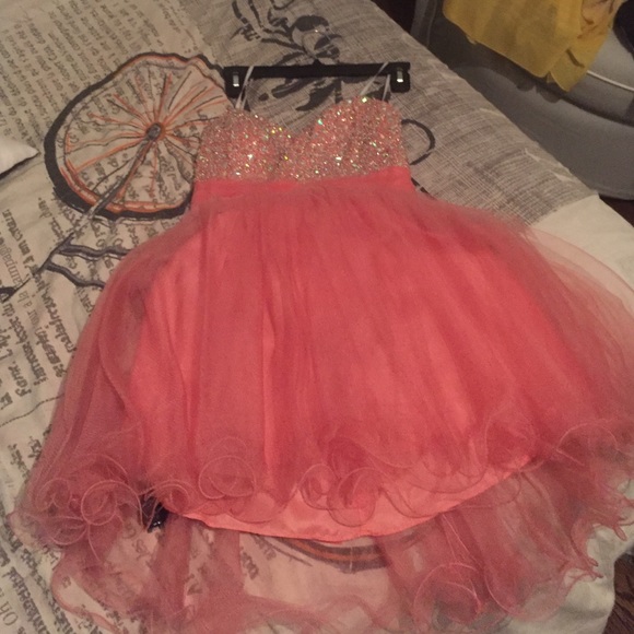 Pink sequence prom/homecoming dress