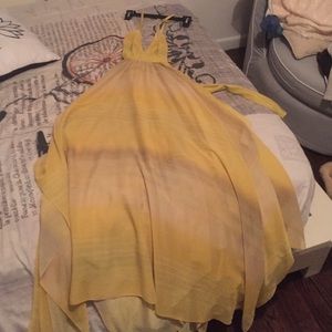 Yellow full length dress