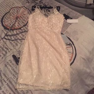 Champagne floral dress