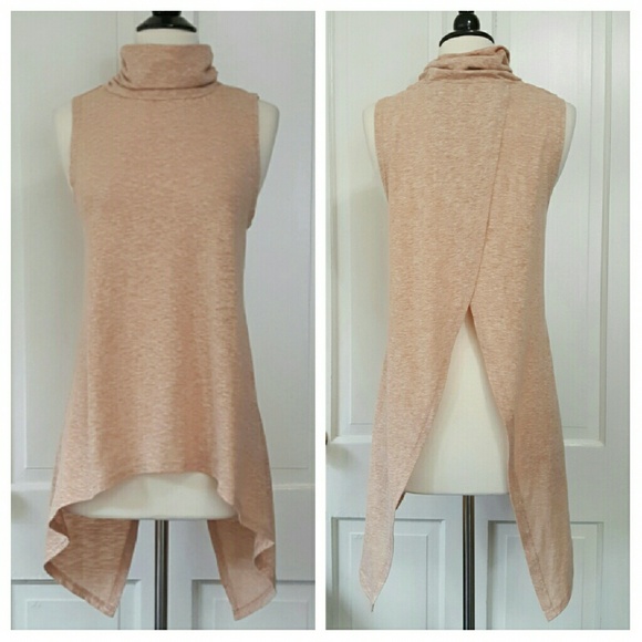 Tops - Sleeveless High Neck Asymmetrical Top NWOT