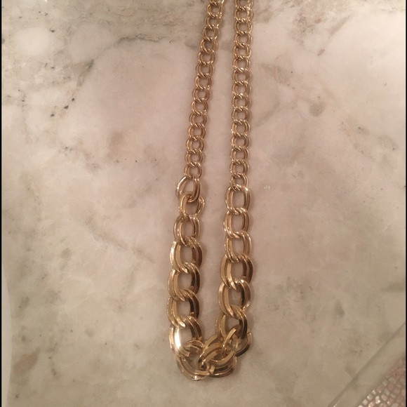 Gold chained necklace