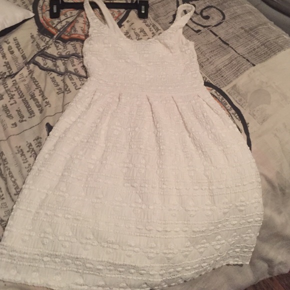 White floral sun dress