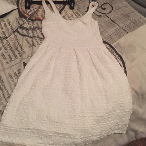 White floral sun dress