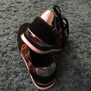 Charlotte Russe Shoes - Leopard/Black Sneakers + black Pom Pom hair tie Charlotte Russe Shoes - Leopard/Black Sneakers + black Pom Pom hair tie