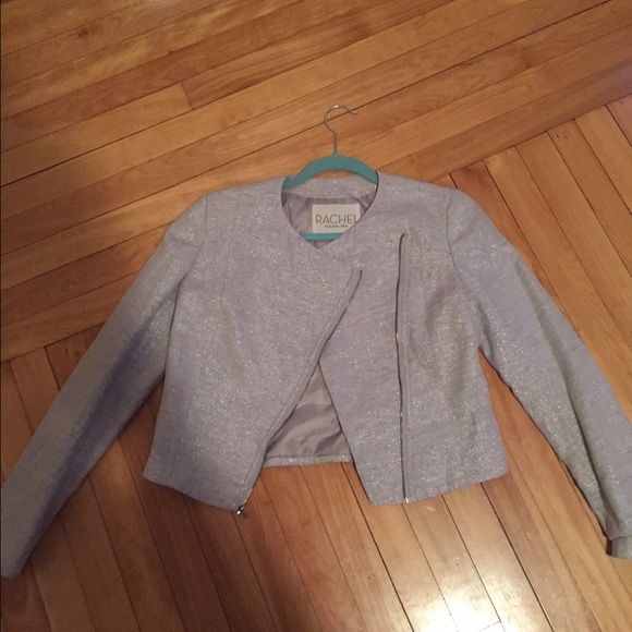 Rachel Rachel Roy Silver moto blazer.