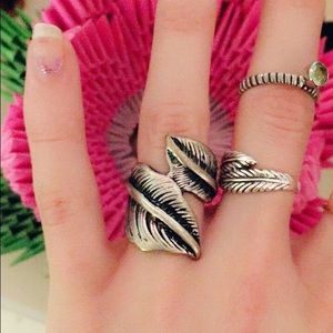 Silver Feather Ring