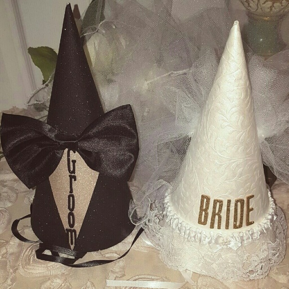 Authentic Bride & Groom Arty Hats