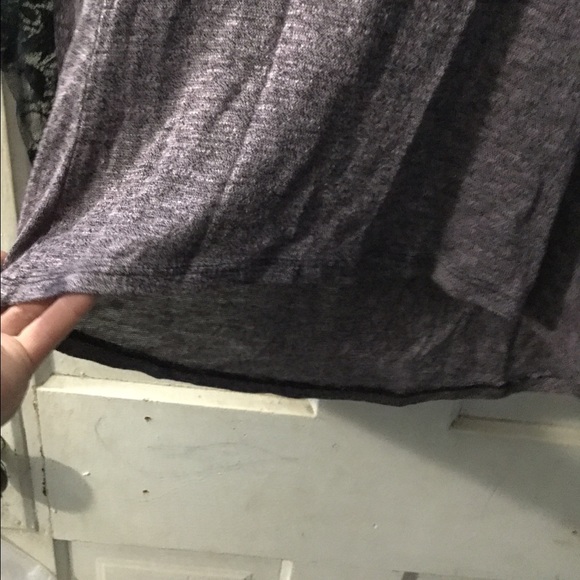 NWOT. Purple shirt w/ fabric & see-through sleeves - Picture 4 of 6