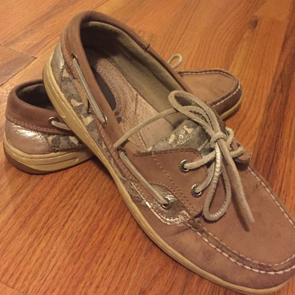 Cheetah print Sperry sliders