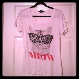 Meow graphic tee shirt
