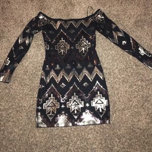 Express women's sequence dress