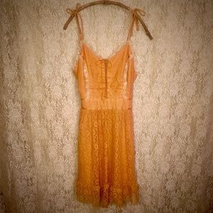 "Rekindled" Vintage Lace Up Sundress Small