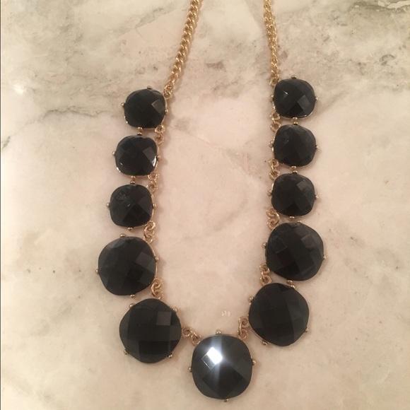 Black and gold chunky necklace