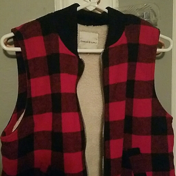 Buffalo plaid vest