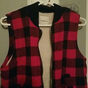 Buffalo plaid vest