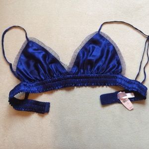 Beautiful blue 100% silk Victoria's Secret bra