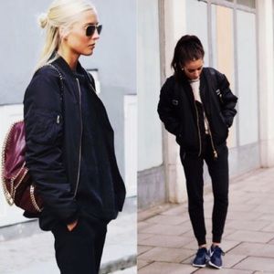 Black BOMBER JACKET