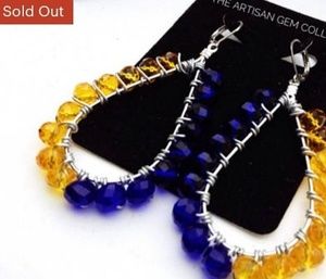 Sorority inspired earrings. Perfect condition.