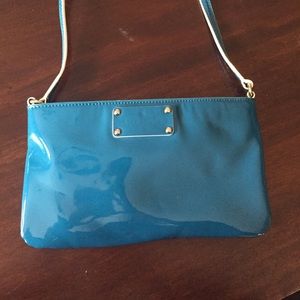 Turquoise blue Kate spade cross body bag. Small.
