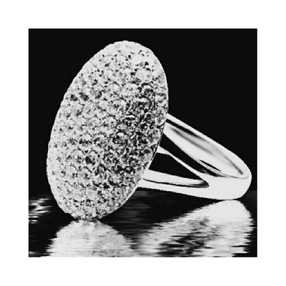 ⭐NEW! Broadway Luxe Bling Statement Ring Silver 9