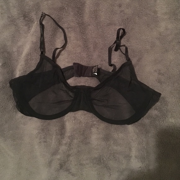 Only Hearts Black Mesh Underwire Bra