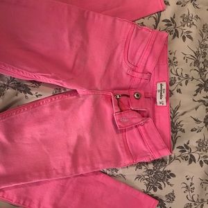 Girls Abercrombie hot pink jeans