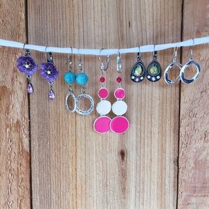 Lot of 5 drop earring pairs