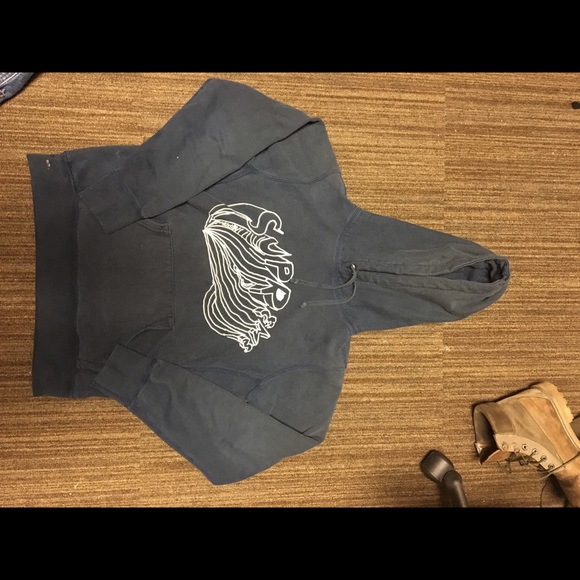 Authentic Supreme Navy Hoodie (small)