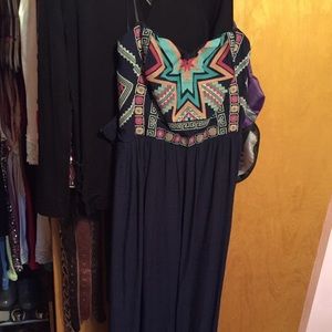 Maurice's strapless long dress