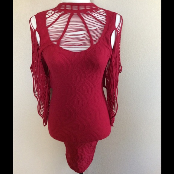 Bebe spider mesh dress