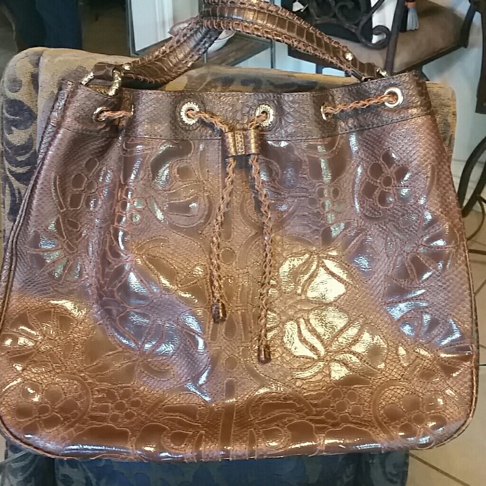 Large Brown leather tote