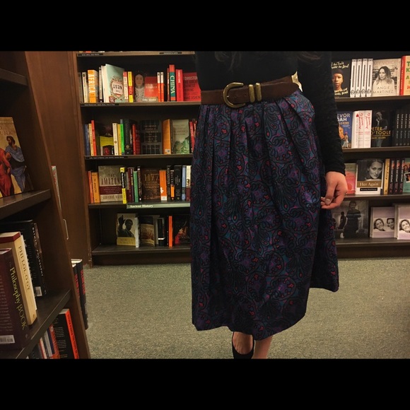 Paisley pocketed Semi-formal long skirt 🏵