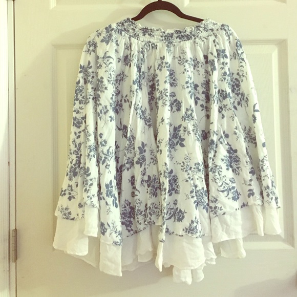 Anthropologie Flowy Flower Skirt