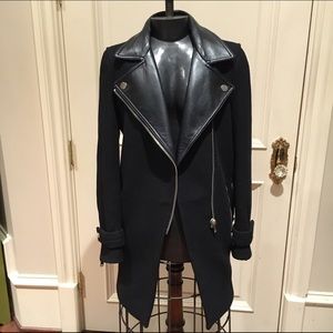 ZARA coat with leather collar