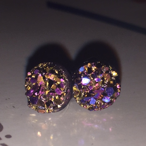 Druzy iridescent earrings