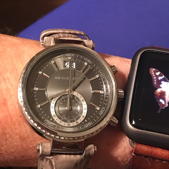 Authentic MK gray/silver watch