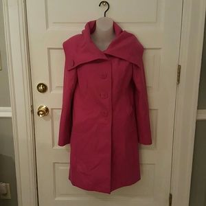 Pink trench coat