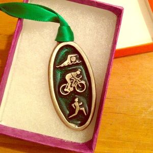 Triathlon Christmas ornament