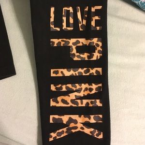 VS Love Pink yoga leggings