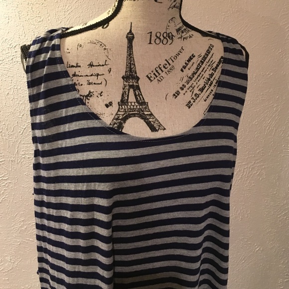 Navy and grey maxi dress