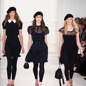 Polo Ralph Lauren Black Wool French Beret