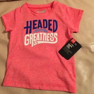 NWT girl's Under Armour heat gear 18M