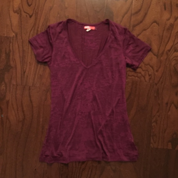 ❤️ Sheer Maroon Short sleeve Tee ❤️