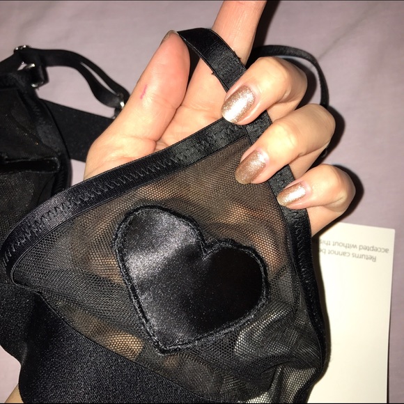 Heart Covered Mesh Bralette