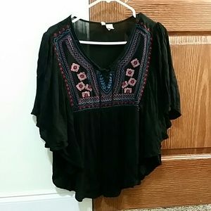 Decorative Poncho Top