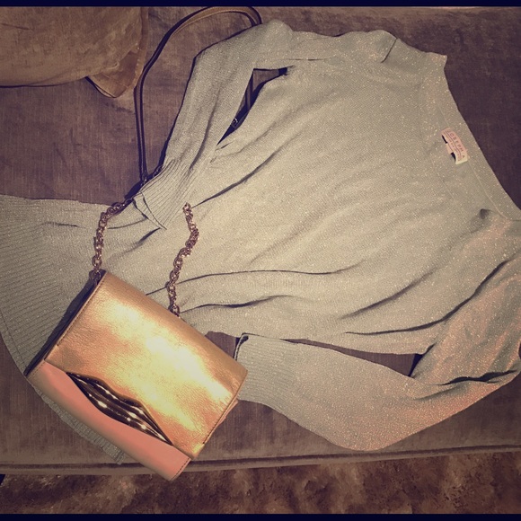 Mint green sparkle sweater