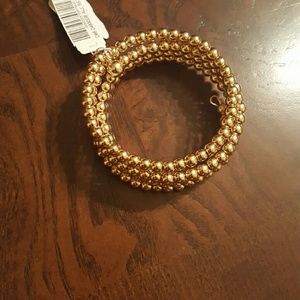 Beautiful gold beaded bracelet.