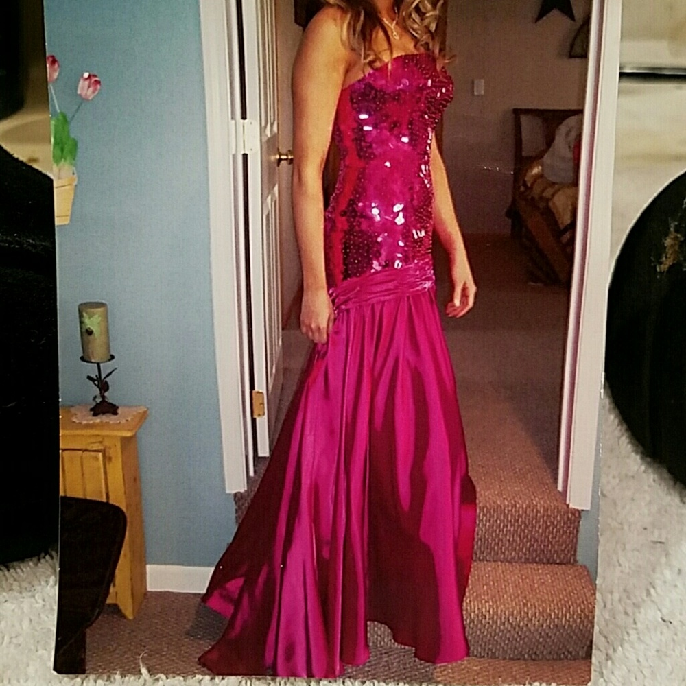 Rare Pink sequin prom dress