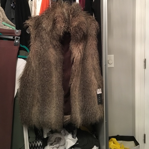 Brand new Sisley faux fur vest!