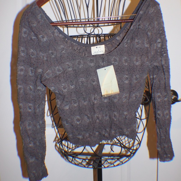 Urban Outfitters long sleeved, lace, crop top